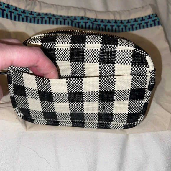 Tory Burch Black and Cream Checkered Crossbody Bag - Picture 7 of 7